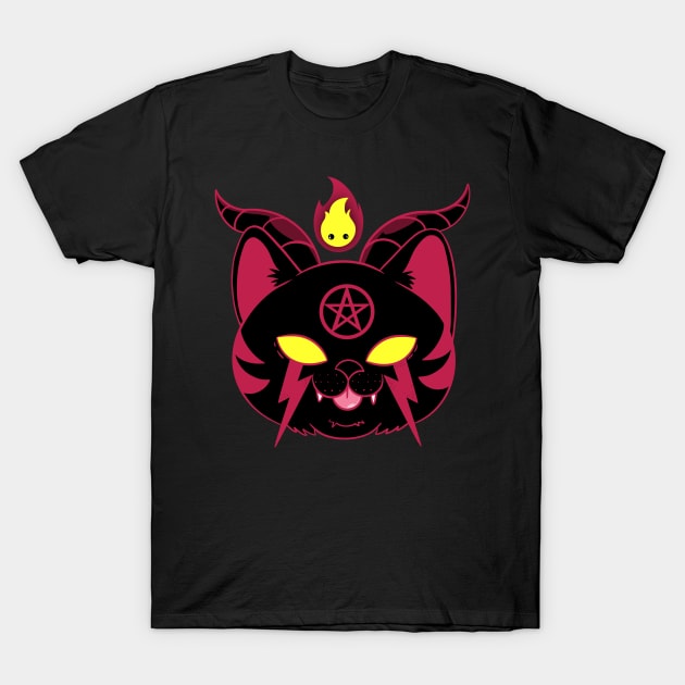 Demon Cat T-Shirt by Artthree Studio